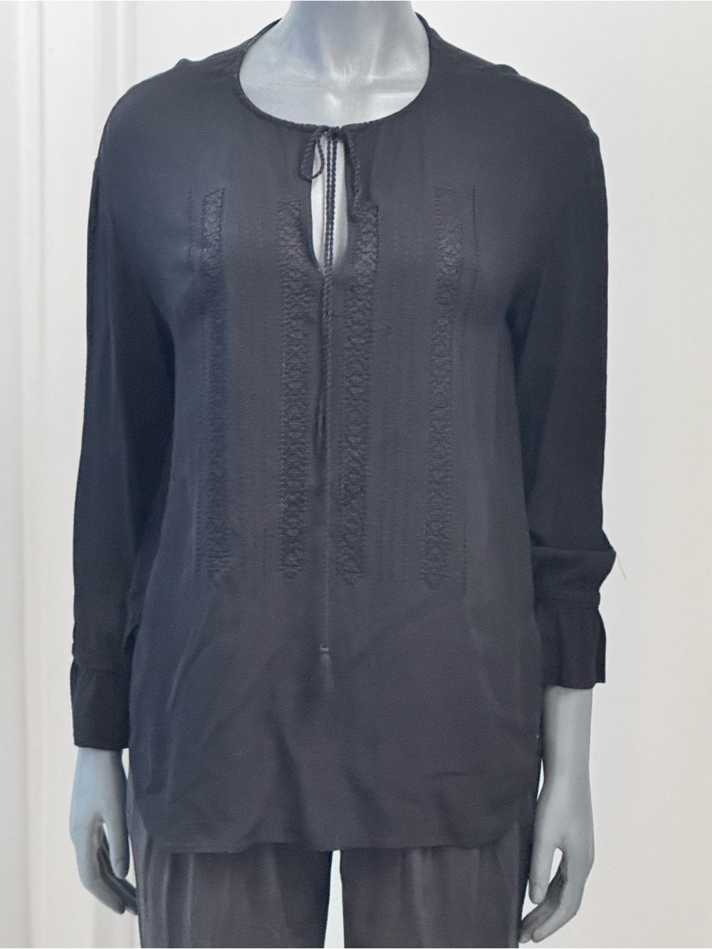 Theory Silk peasant top
